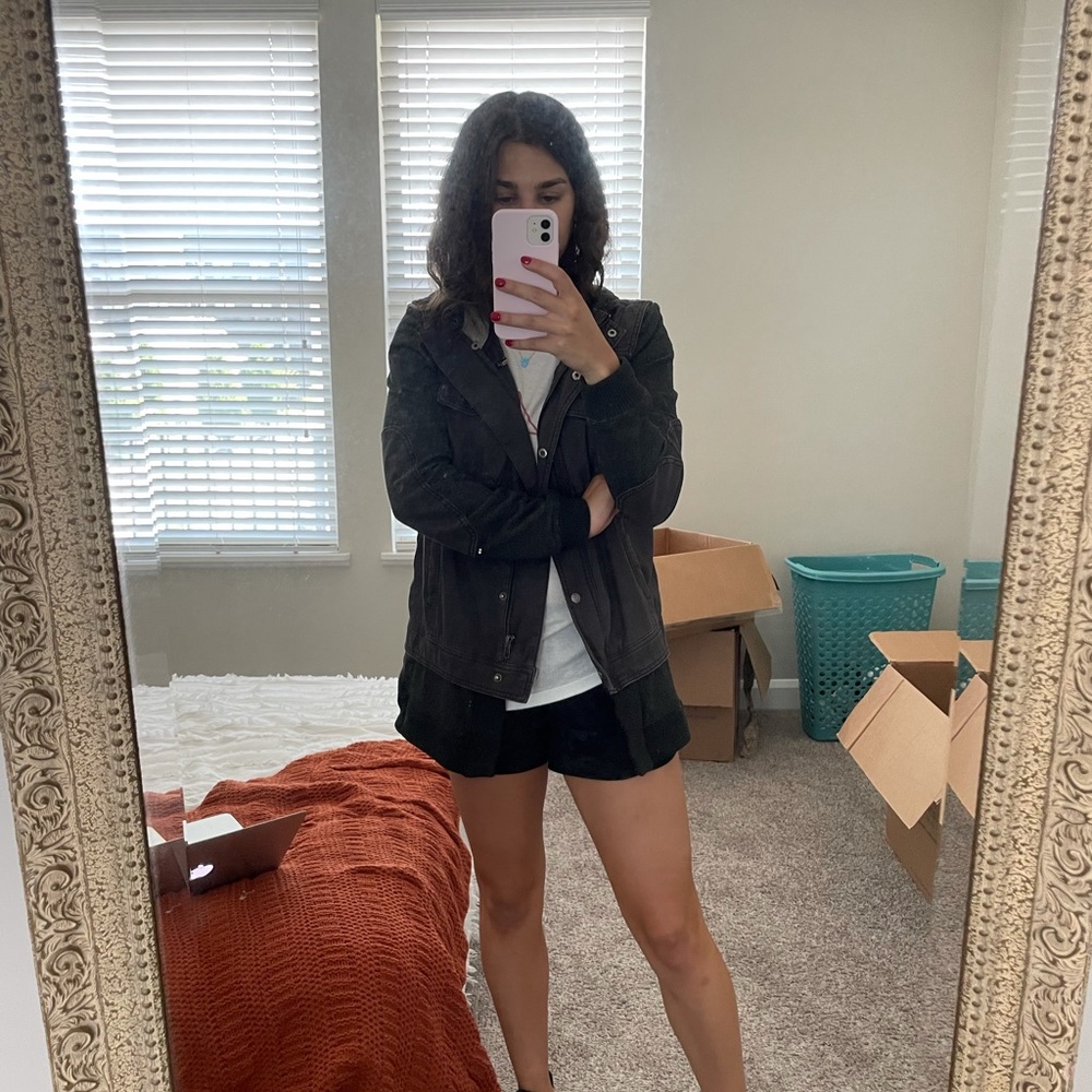 Free People Grey Patchwork Jacket - image 1